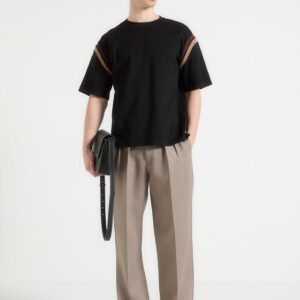 Varsity T-Shirt - Black/Taupe