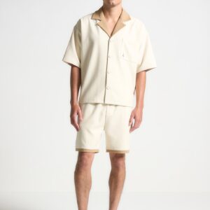 Wool Shorts - Cream/Brown